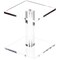 Plymor Clear Acrylic Square Barbell Pedestal Display Riser 4.5 inches (Height) x 4 inches (Width) x 4 inches (Depth) (1/4 inches thick)